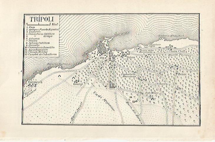 LAMINA ESPASA 20441: Plano de Tripoli Libia