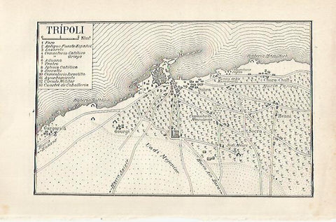 LAMINA ESPASA 20441: Plano de Tripoli Libia