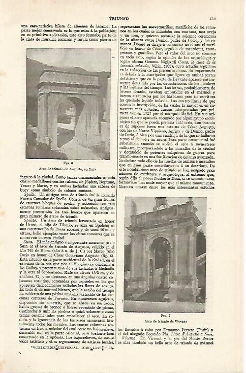 LAMINA ESPASA 20470: Arco de Augusto en  Susa