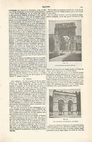 LAMINA ESPASA 20471: Arco de Triunfo en Aix les Bains y en Saintes