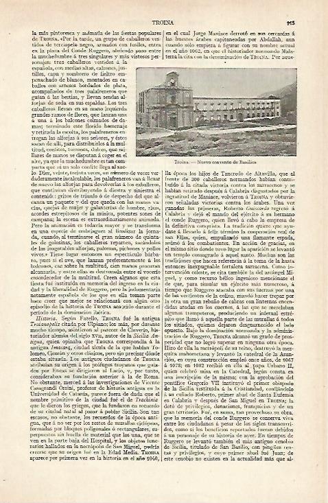 LAMINA ESPASA 20487: Convento de Basilios en Troina Italia