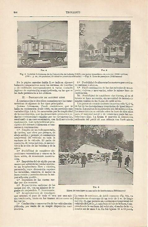 LAMINA ESPASA 20491: Trolebus Schiemann de la Exposicion de Leipzig en 1912