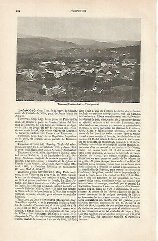 LAMINA ESPASA 20501: Vista de Troncoso Pontevedra