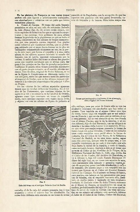 LAMINA ESPASA 20505: Trono de Guillermo II de Alemania