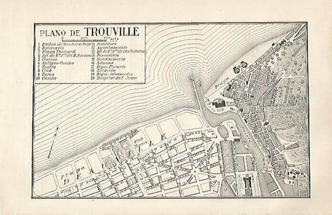 LAMINA ESPASA 20518: Plano de Trouville Francia