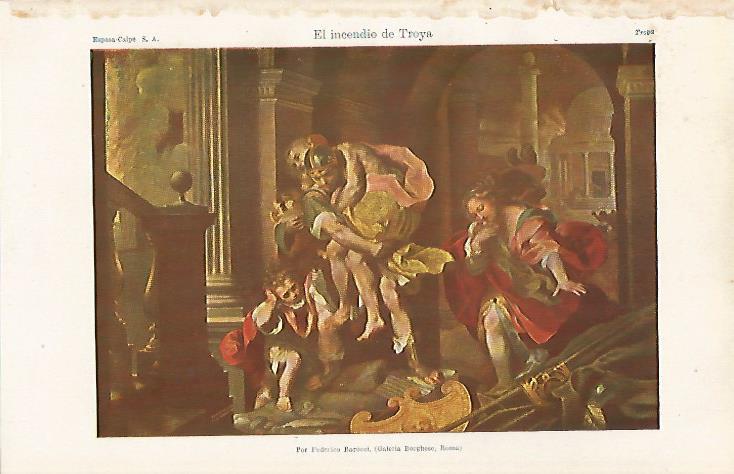 LAMINA ESPASA 20522: El incendio de Troya por Barocci