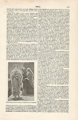 LAMINA ESPASA 20525: Elena en las murallas de Troya por Lord Leighton