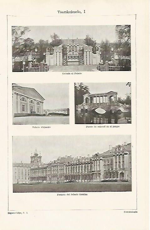 LAMINA ESPASA 20547: Palacio de Tsarkoieselo Rusia