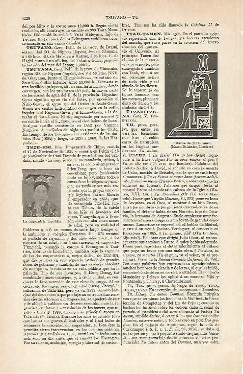 LAMINA ESPASA 20555: Estatua del dios egipcio Ttah-Tanen
