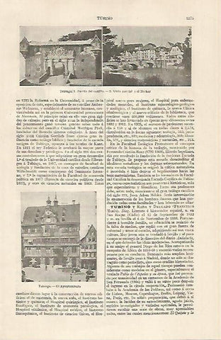 LAMINA ESPASA 20560: Castillo y Ayuntamiento de Tubinga Alemania