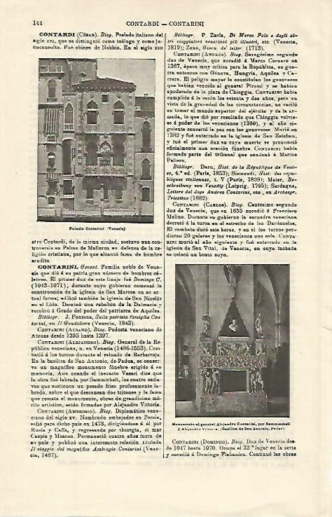 LAMINA ESPASA 20597: Palacio Contarini en Venecia