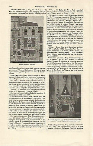 LAMINA ESPASA 20597: Palacio Contarini en Venecia