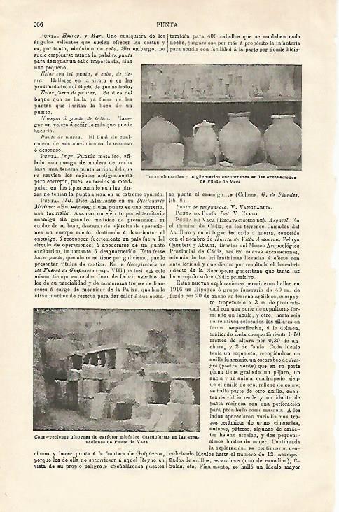 LAMINA ESPASA 20634: Urnas de las excavaciones de Punta de Vaca Cadiz