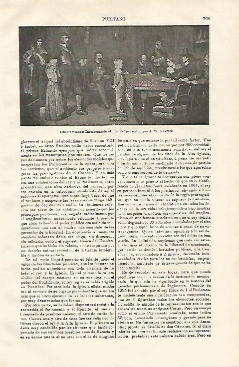LAMINA ESPASA 20650: Los Puritanos por J. W. Neames