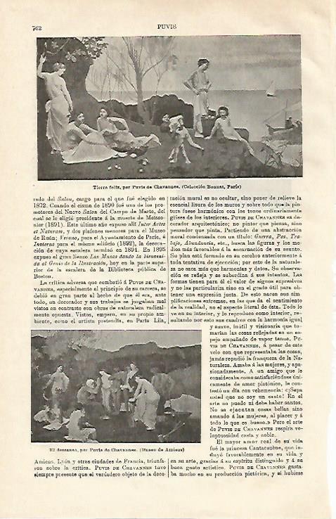 LAMINA ESPASA 20656: Tierra feliz por Puvis de Chavannes