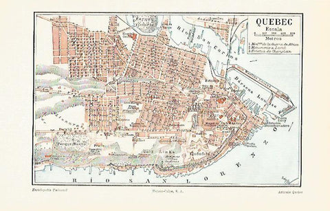 LAMINA ESPASA 20669: Mapa de Quebec