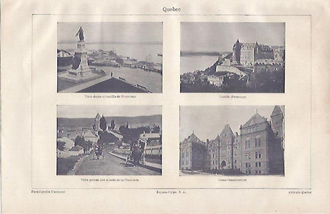 LAMINA ESPASA 20672: Edificios de Quebec