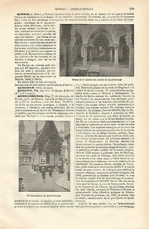 LAMINA ESPASA 20673: Palacio de Quedlinburgo Alemania