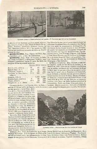 LAMINA ESPASA 20690: Paseo y convento en Quesada Jaen