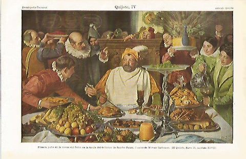 LAMINA ESPASA 20722: Escena del festin por Moreno Carbonero