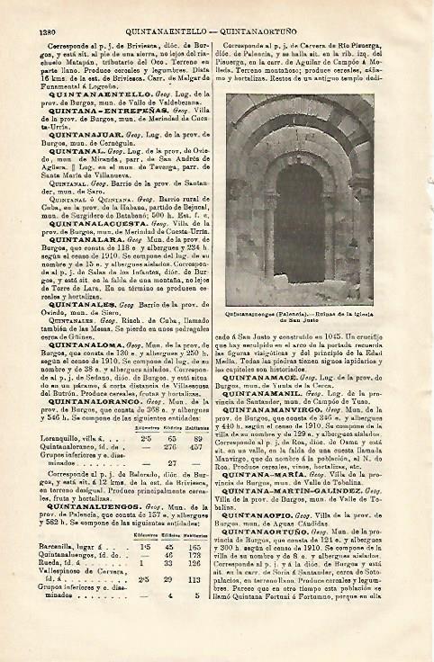 LAMINA ESPASA 20740: Iglesia de San Justo en Quintanaluengos Palencia