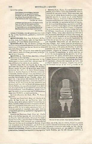 LAMINA ESPASA 20742: Tumba de San Quintin en Francia