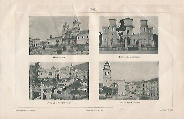 LAMINA ESPASA 20752: Edificios de Quito Ecuador