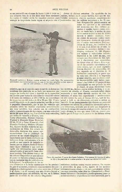 LAMINA ESPASA 20769: Proyectil antiaereo Redeye y Carro de combate sueco