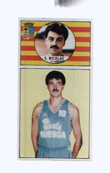 Cromo: Baloncesto 1986-1987: numero 111: Emilio Nicolau del Magia Huesca