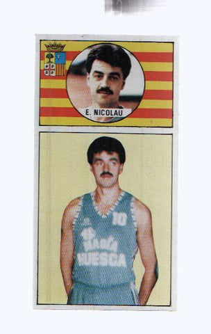 Cromo: Baloncesto 1986-1987: numero 111: Emilio Nicolau del Magia Huesca