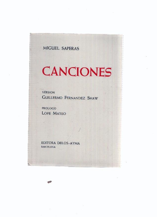 Canciones por Miguel Saperas