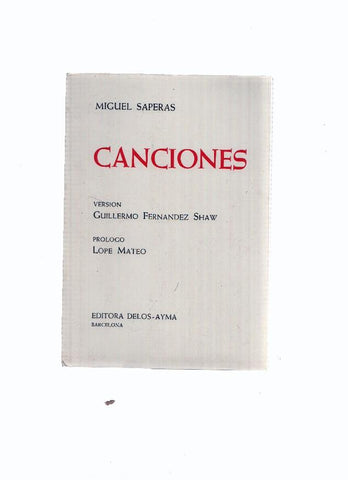 Canciones por Miguel Saperas