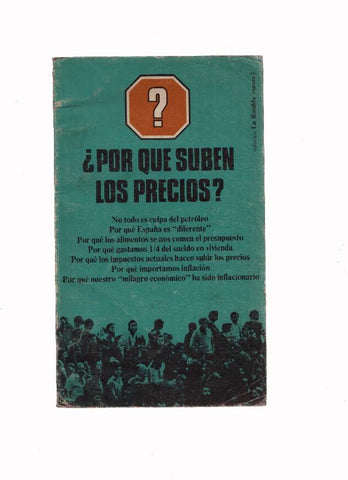 Coleccion La Rambla numero 02:  Por que suben los precios 