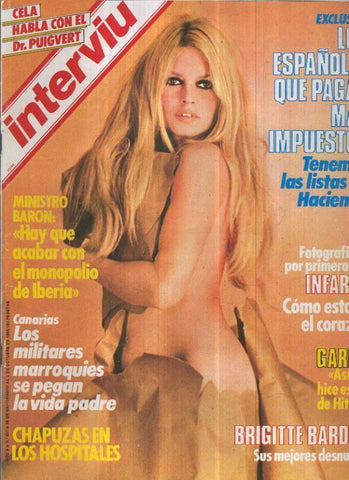 INTERVIU Numero 0437: BRIGITTE BARDOT, sus mejores desnudos