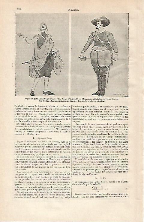 LAMINA ESPASA 20811: Figurines para Los intereses creados de Benavente