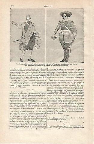 LAMINA ESPASA 20811: Figurines para Los intereses creados de Benavente