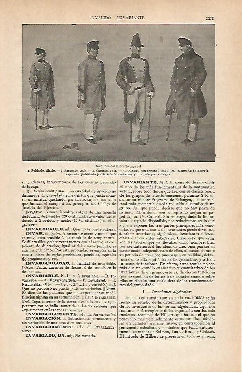 LAMINA ESPASA 20820: Invalidos del Ejeercito Español