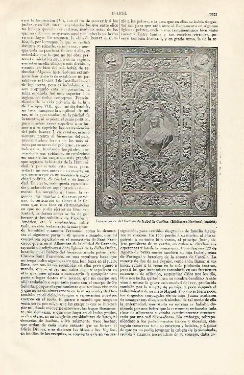 LAMINA ESPASA 20854: Codicilio de Isabel la Catolica