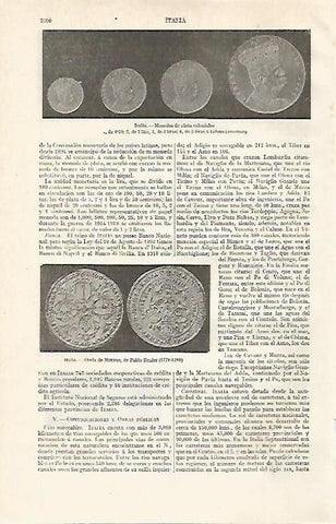LAMINA ESPASA 20891: Moneda coloniales de Italia