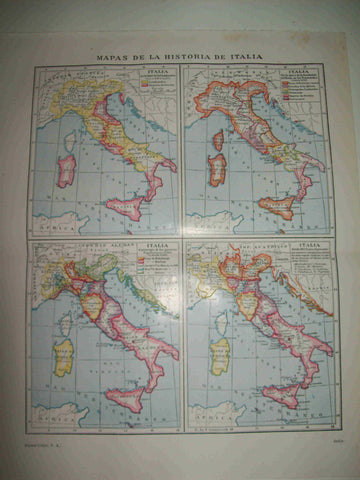 LAMINA ESPASA 20898: Mapas de la historia de Italia