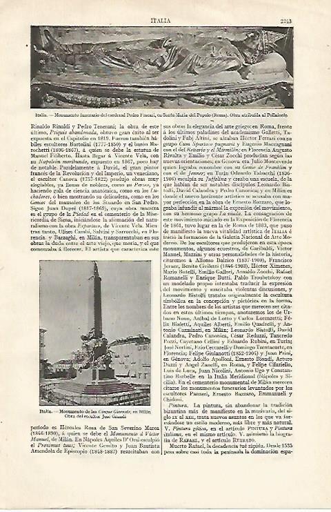 LAMINA ESPASA 20903: Monumento de la Cinque Giornate en Milan
