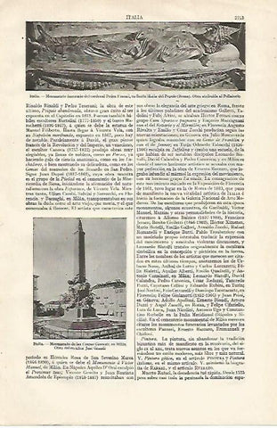 LAMINA ESPASA 20903: Monumento de la Cinque Giornate en Milan