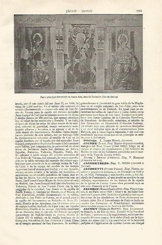 LAMINA ESPASA 20924: Retablo de Santa Ana en Jativa