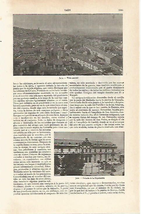 LAMINA ESPASA 20927: Vista parcial de Jaen