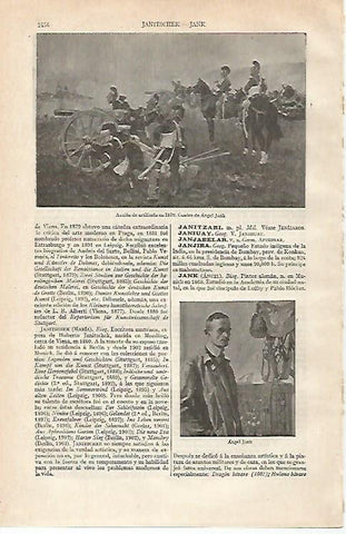LAMINA ESPASA 20944: Accion de artilleria en 1870 por A. Jank