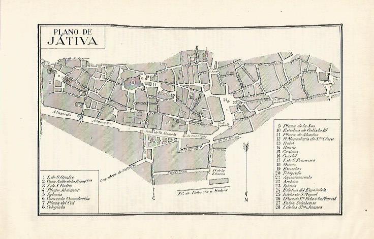 LAMINA ESPASA 20993: Plano de Jativa Valencia