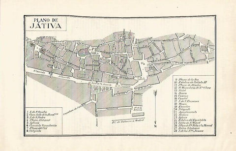 LAMINA ESPASA 20993: Plano de Jativa Valencia