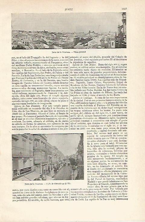 LAMINA ESPASA 21009: Calle Almodovar del Rio en Jerez de la Frontera