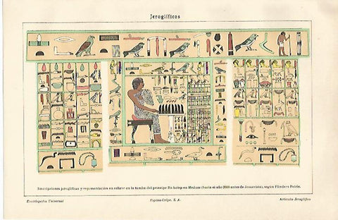 LAMINA ESPASA 21016: Jeeroglificos de Egipto