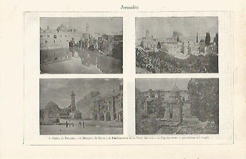 LAMINA ESPASA 21027: Edificios antiguos de Jerusalen